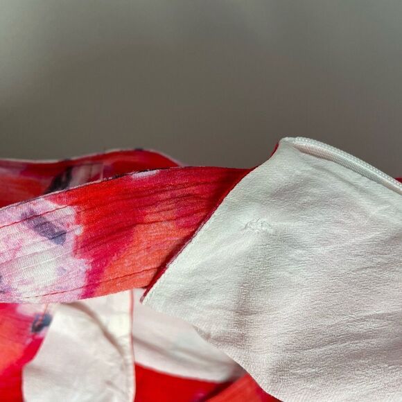 IRO Anaspe Romper Womens 34 US XS Silk Blend Chiffon Strappy Red Pink 1-Piece - Picture 15 of 15